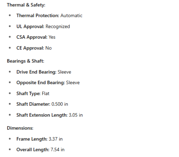 153, HA3G049, Magnetek, 1/8Hp, 1050 Rpm, 115 Volts, Frame: F48Y, Tefc,