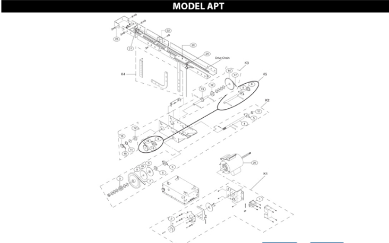 20-1050B-2RLP, 1/2Hp, 115/230V, 1Ph, APT5011L4, Century C48C73F21 , L3,