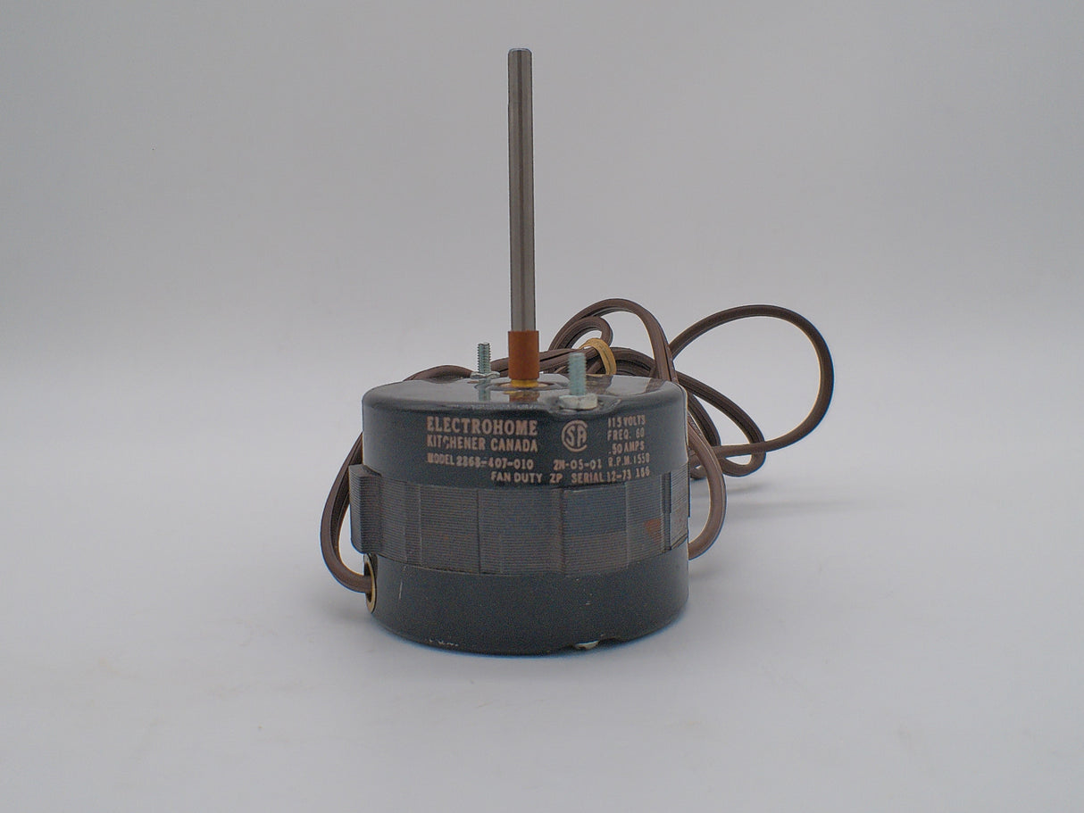 2868-407-010, Electrohome, 1/40 Hp, 1550 Rpm, 115V, Frame: 3.3 Tefc,