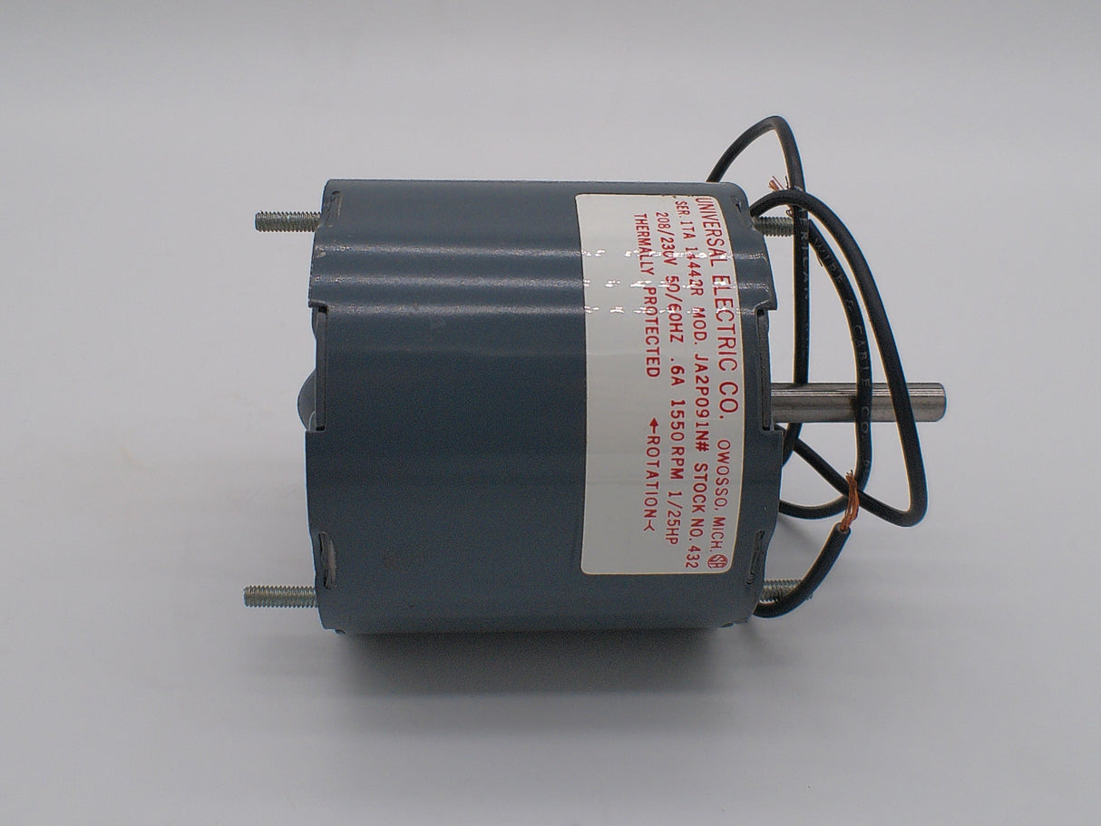 432, Universal Electric, 1/25Hp, 1550 Rpm, 115/230 Volts,JA2P091N, Frame: 3.3,