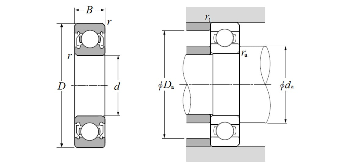 6203ZZC3, NTN, Deep groove ball bearing, Double Shielded, 18,000 RPM,