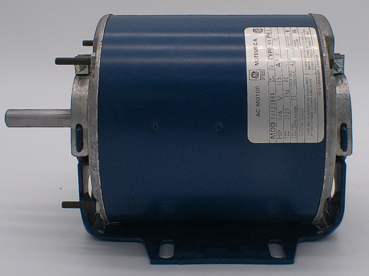 7J303BAX, General Electric, 1/6Hp, 1725 Rpm, 115 Volts, Frame: 33, Te,