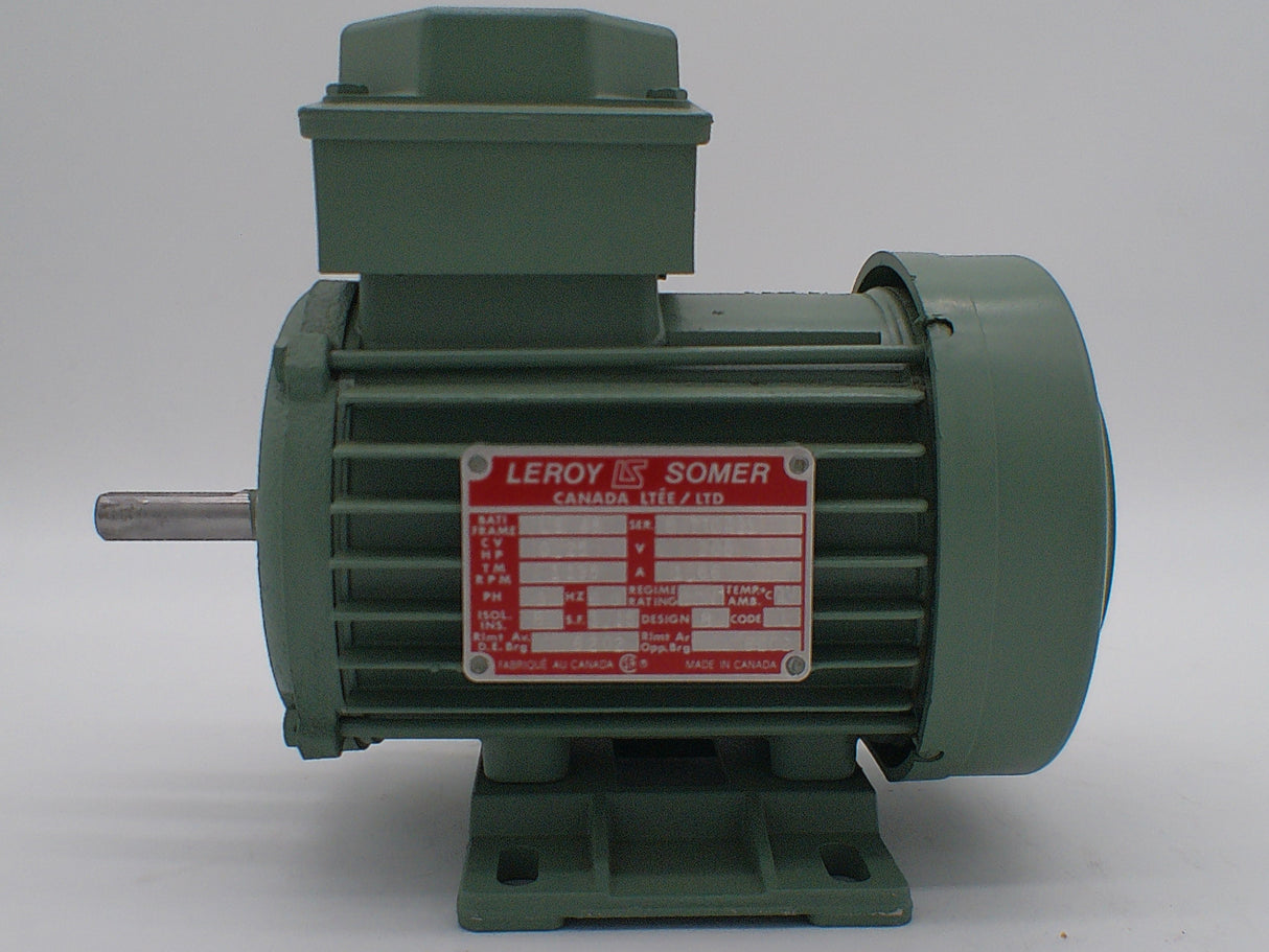 857467, Leroy Somer, 1/3Hp, 1735 Rpm, 575 Volts, Frame: 56, Tefc,