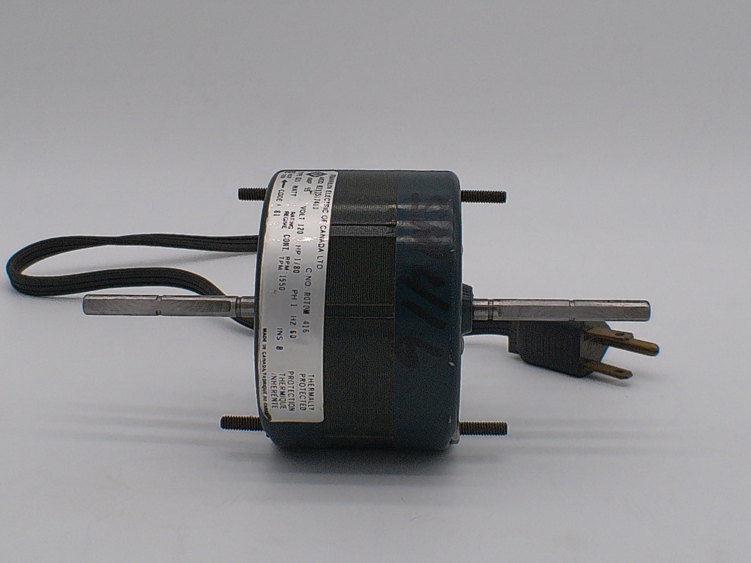 8213517410, Franklin Electric, 1/80 Hp, 1550 Rpm, 120V, Frame:3.3, TE,