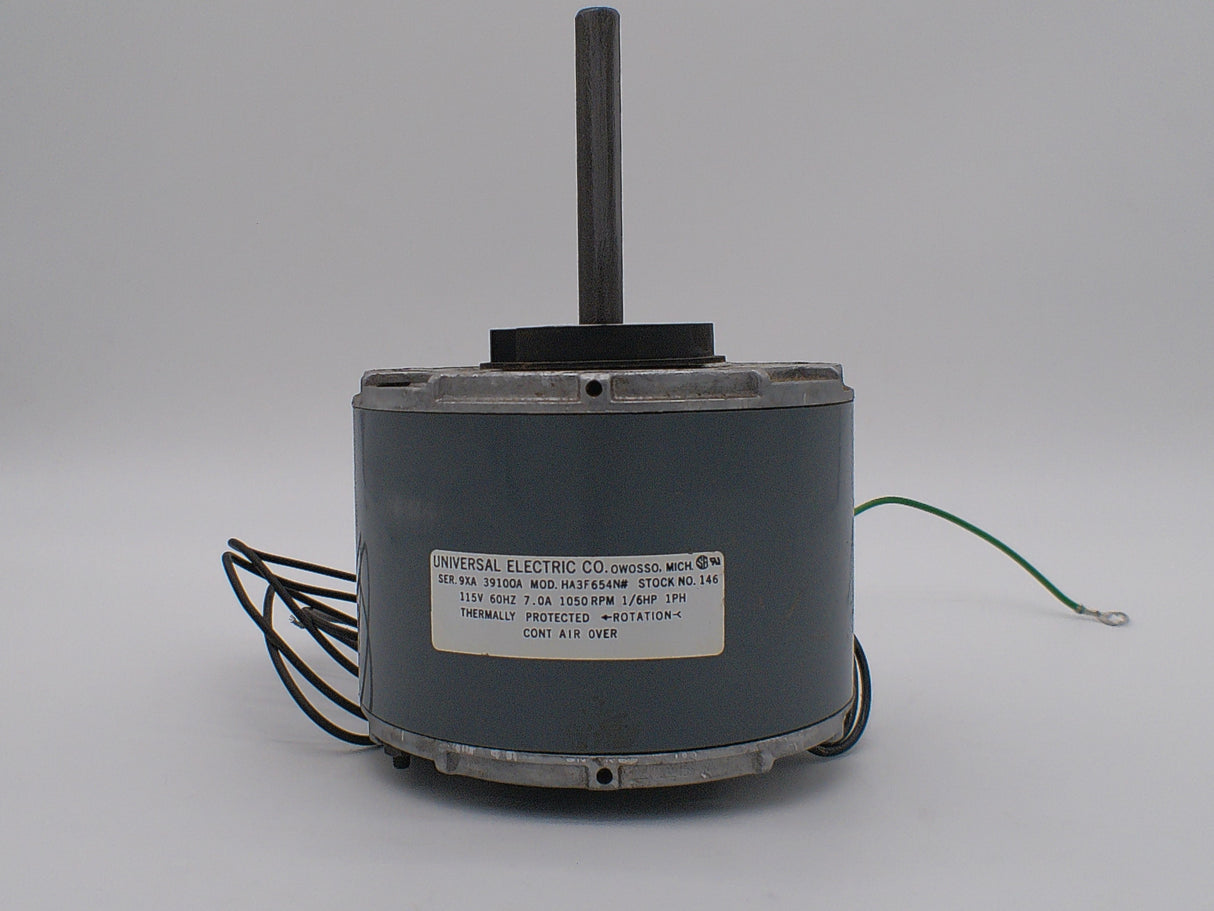 HA3F654, Universal, 1/6 Hp, 1050 Rpm, 115 V, Frame: 48, Open air over,