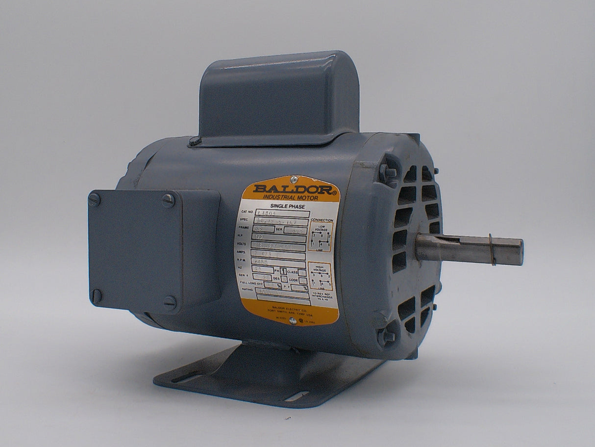 L1303, Baldor, 1/2 Hp, 3450 Rpm, 115-208/230V, Fr:56, Open drip proof,