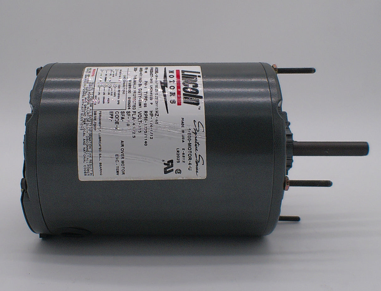 LM24492D, Lincoln motors, 1/12Hp, 1725 Rpm, 115 Volts, Frame:48, Tenv,