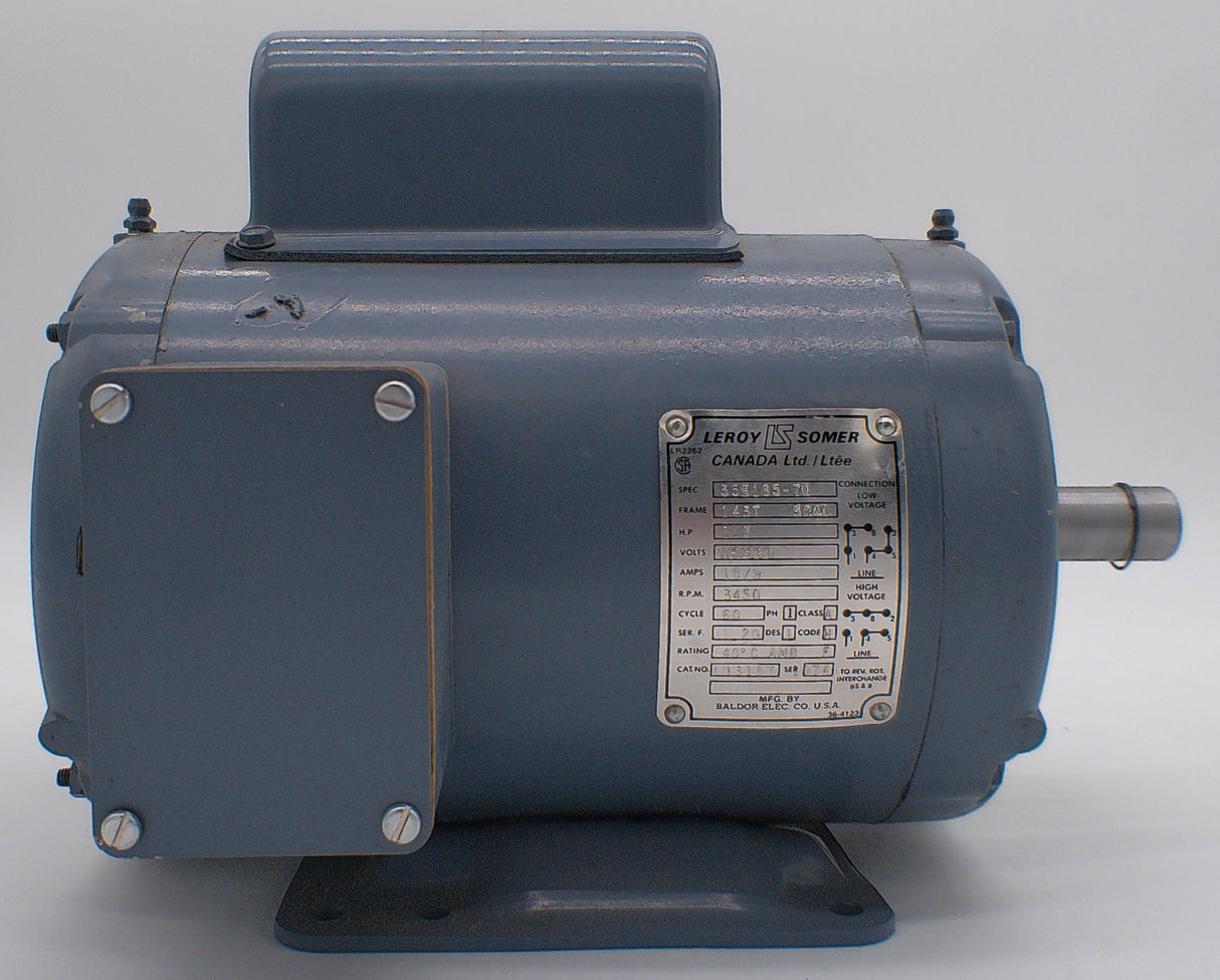 LSL1313T, 35E185-70, 1.5Hp, 3450 Rpm, 115-230V, Frame: 143T,