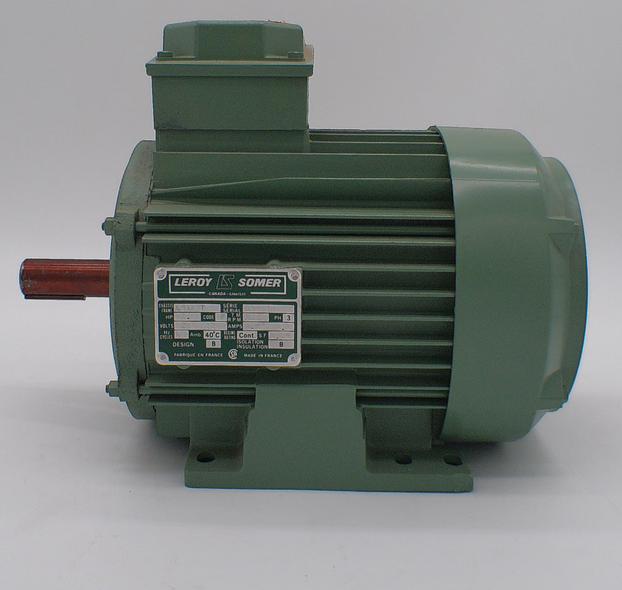 LSLS145T, 133038, 1Hp, 1110 Rpm, 220 Volts, Frame: 145T, Tefc,