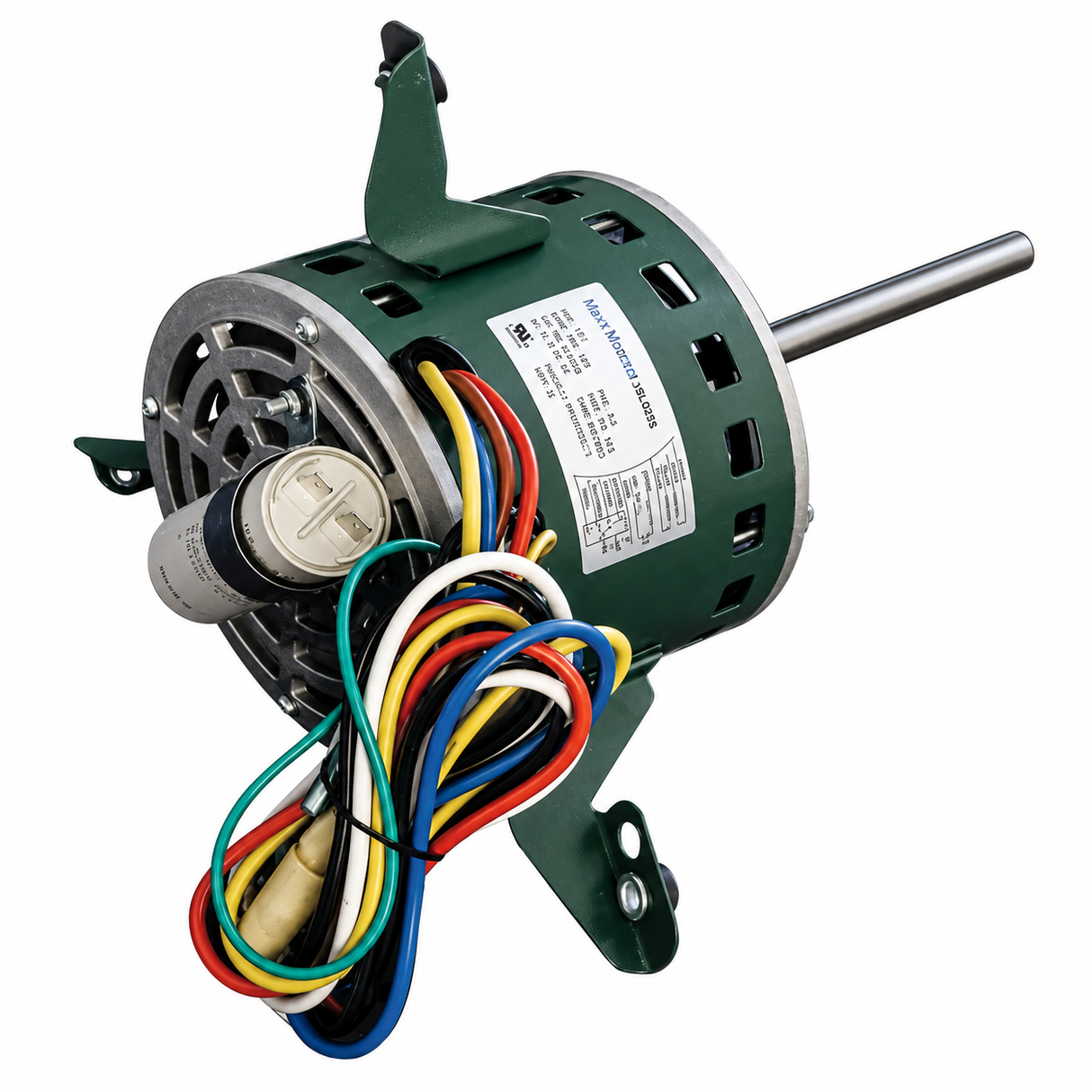 MDD246/4SP, 0.25Hp, 1075 RPM (4‑Speed), 208‑230 V, 1 Ph, 60 Hz, Open Air‑Over, Frame 48, Flex Mount, with 5 µF/370 VAC Capacitor