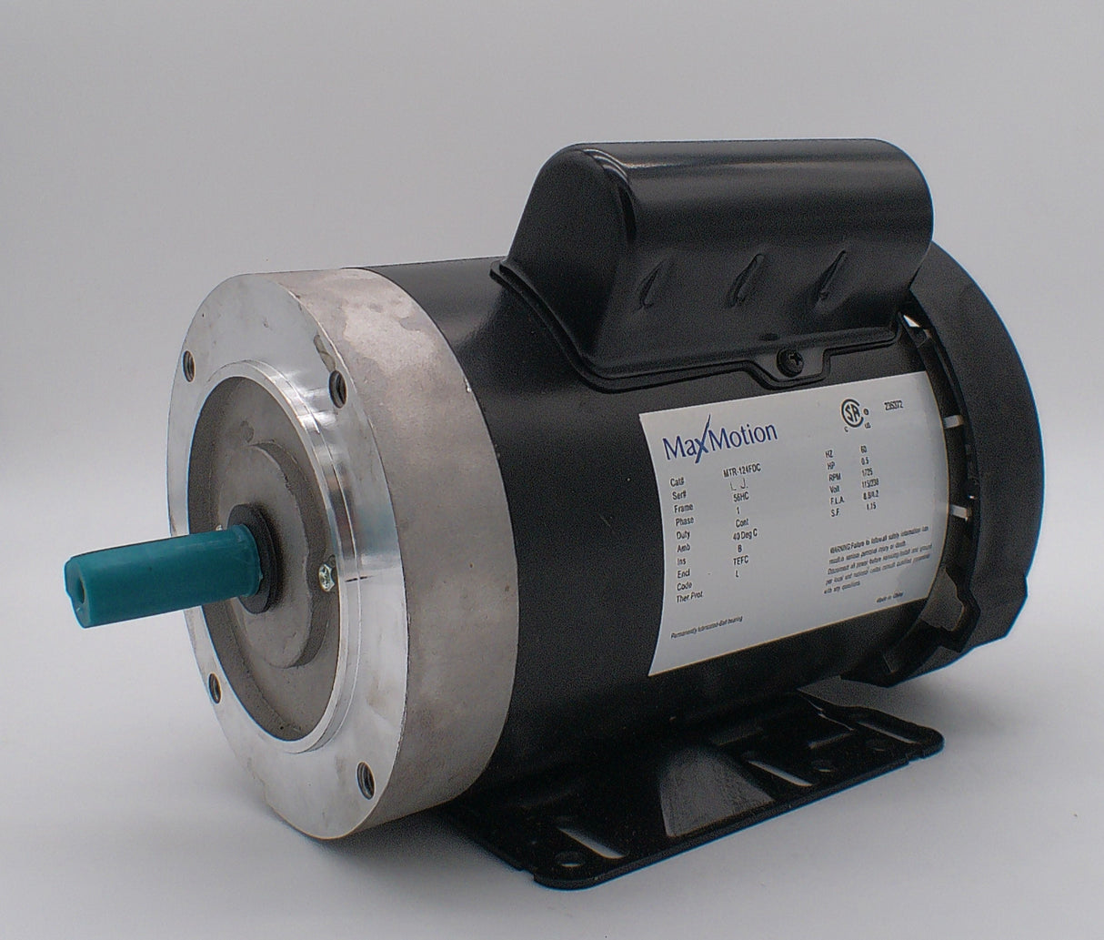 MTR-124FDC, MaxMotion, 1/2 Hp, 1725 RPM, 115-230 V, Frame: 56HC, TEFC,
