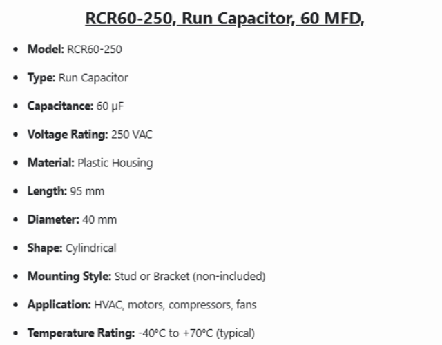 RCR60-250