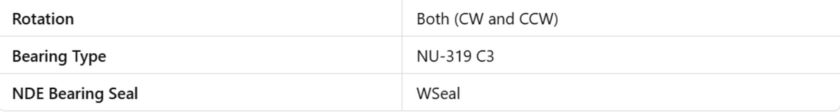 HT125504NPRBW22, Weg, 125 Hp, 1785 Rpm, 575 Volts, Frame:444/5T, TEFC,