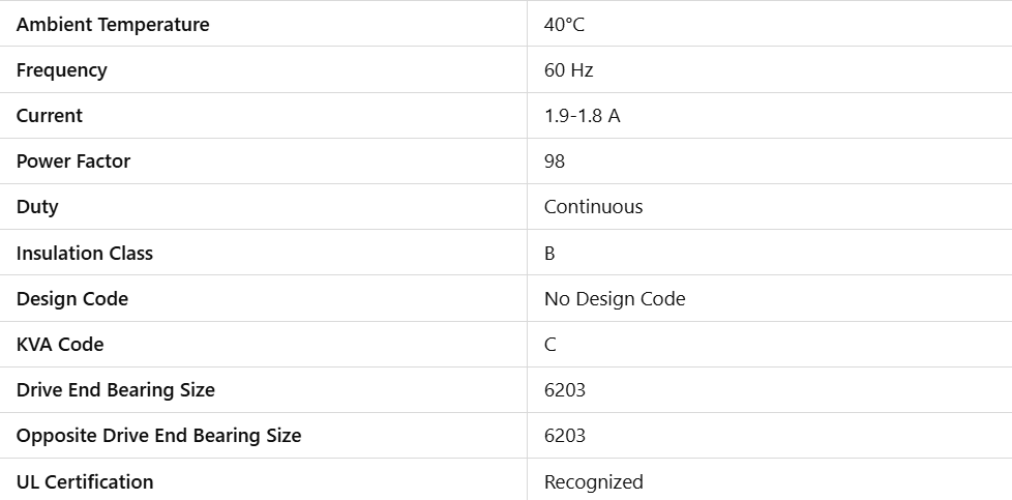 X012, Marathon, 1/4 Hp, 1800 Rpm, 208-230V, Frame:48Z,OAO,048A17O2006,