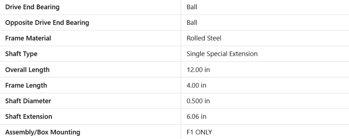 X012, Marathon, 1/4 Hp, 1800 Rpm, 208-230V, Frame:48Z,OAO,048A17O2006,