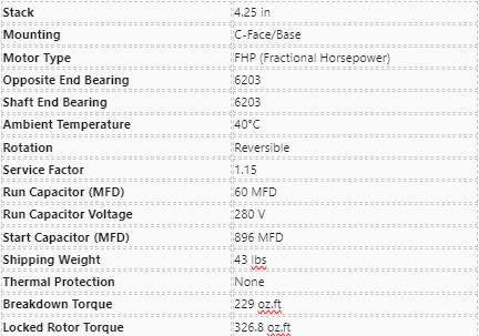 T2C2JHC, US Motors, 2 Hp, 1725 Rpm, 115-230 Volts, Frame:56, TEFC,
