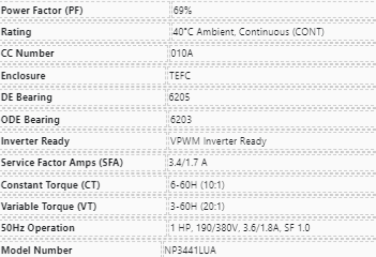 VEM3546T, 35A003G004G1, Baldor, 1Hp, 1770 Rpm, 230/460Volts, Fr:143TC,