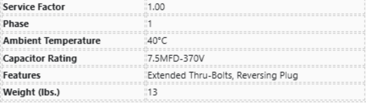 1390, Us Motors,1/4Hp,1075 Rpm,115V,Fr:42Y,K048STZ3519012B,F42E61A13
