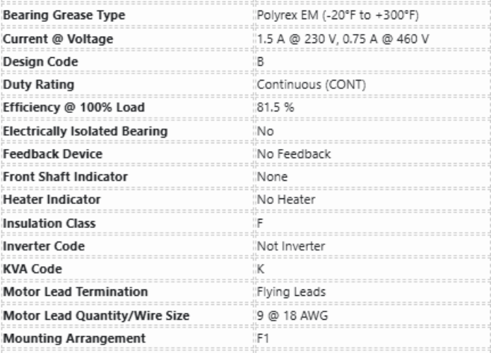 SPM3461, Baldor, 1/2Hp, 1800 Rpm, 230-460 Volts, Frame: 48, Tefc,