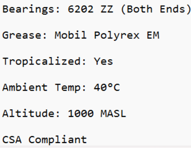 MTP71C2D, Techtop, 1 Hp, 3600 Rpm, 230-460 Volts, Frame: 71, Tefc,