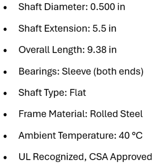 BL6414, Century, 1/5Hp, 1050 Rpm, 115 Volts, Frame:42Y, Open air over,