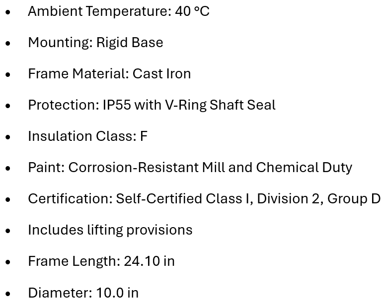 ELP15P2GCLB, Us motors, 15 Hp, 1800 Rpm, 575 Volts, Frame:254TC, Tefc,