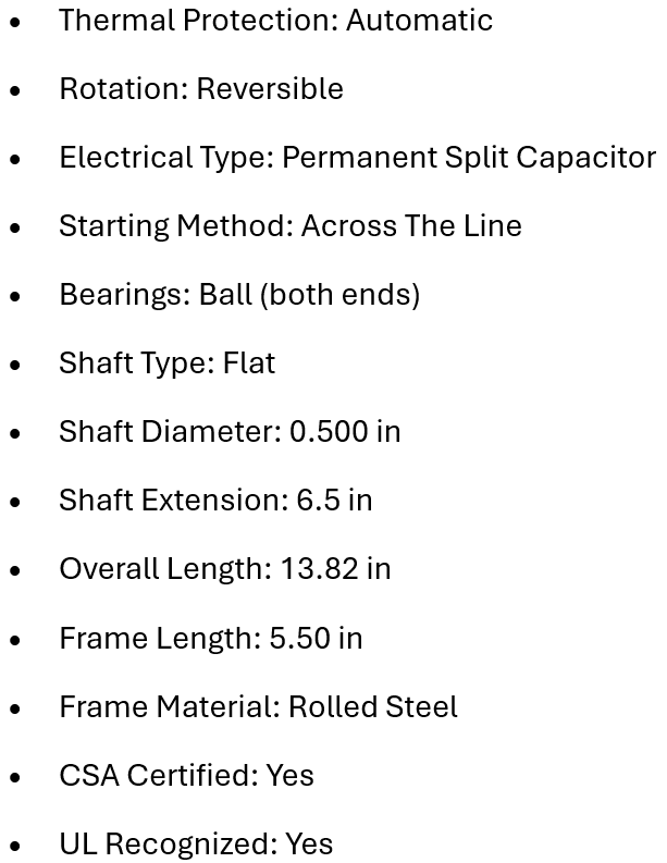 X5FE1076S, Xactone, 3/4Hp, 1075 Rpm, 575 Volts, Frame: 48, Century,