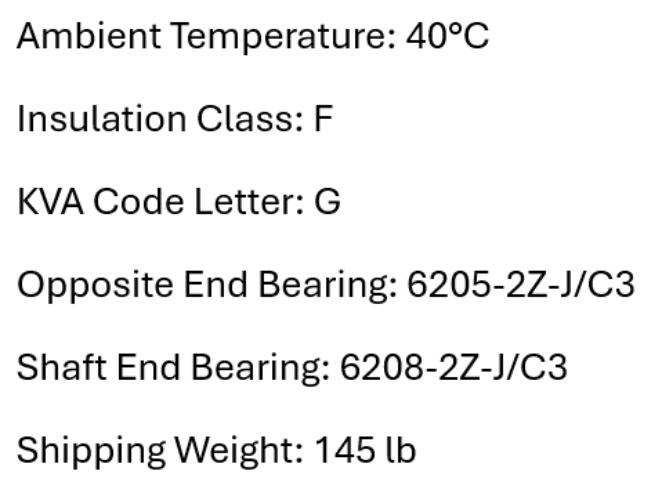 FDU7CM2K21Z, Us motors, 7.5 Hp, 1715 Rpm, 230 Volts, Frame: 215, Tefc,