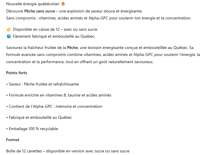 Platto peche sans sucre