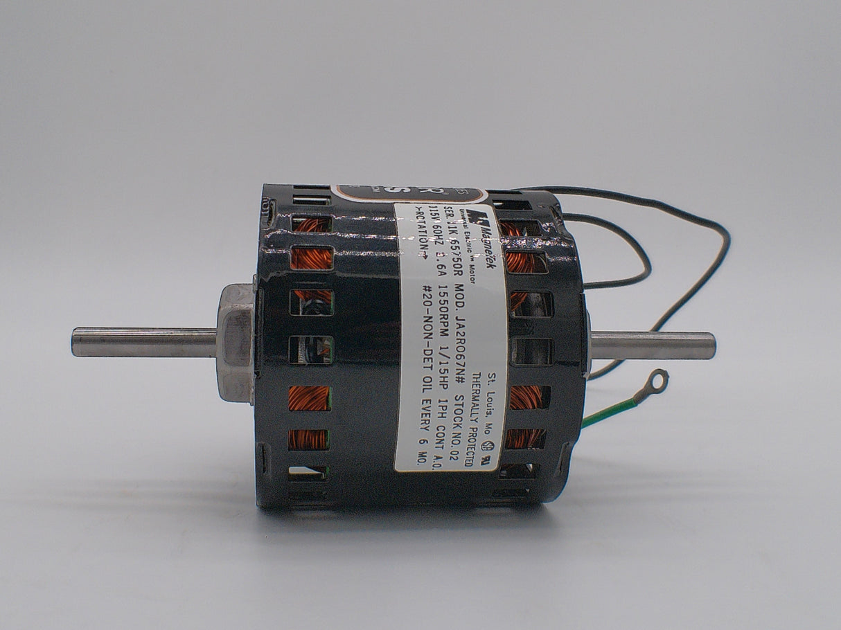 2, JA2R067, Magnetek, 1/15 Hp, 1550 Rpm, 115 Volts, Frame: 3.3, OAO,