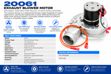 20061, Exhaust Blower, 3000 RPM, 115V, 60Hz, 0.28 A