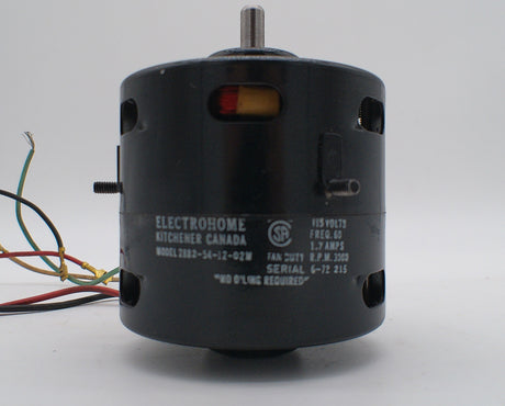 2882-54-12-02M, Electrohome, 1/12Hp, 3000 Rpm, 115 Volts, 