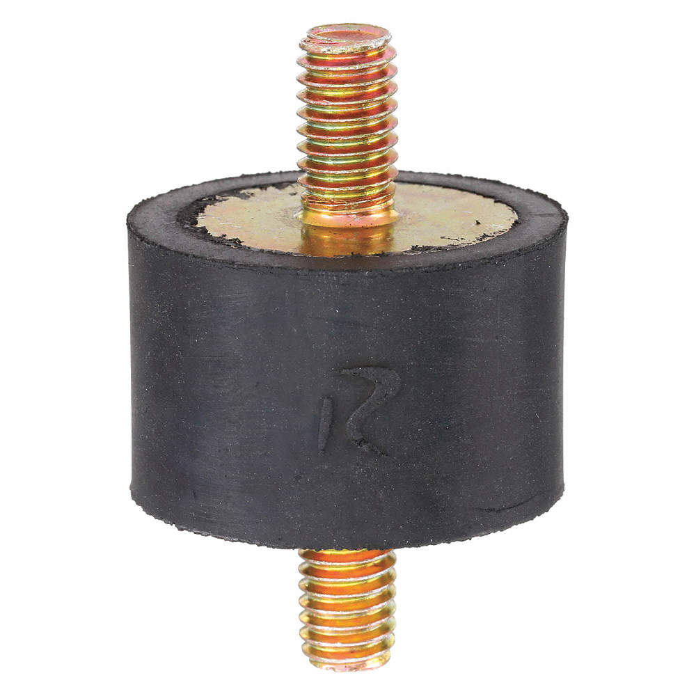 2NPA3, Vibration‑Isolating Mount, Cylindrical, Male × Male, 50 lb Capacity, 5/16‑18 Thread