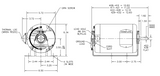 34P010X569, 0.33Hp, 1425 RPM, 1PH, 50Hz, Frame 56Z, 3414S, Open, F1 - Electrical Motors - BALDOR - electric motors - [product_tags]- motor electric - moteur électrique - moteurs - drive - replacement - venmar - hvac - méchoui - capacitor - condensateur - fan