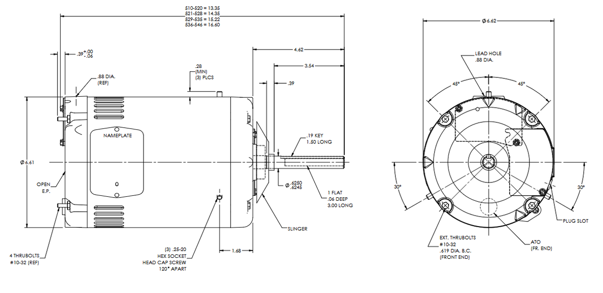 35X141K405G1, 1.00 Hp, 1180 RPM, 575 V, 3 Ph, 60 Hz, OPAO, Frame 56Z