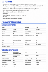 6210X, 1Hp, 1050 RPM, 115/208‑230 V, 1 Ph, 60/50 Hz, Open Air Over (OAO), Frame 48, 5SEA39MLP8021G