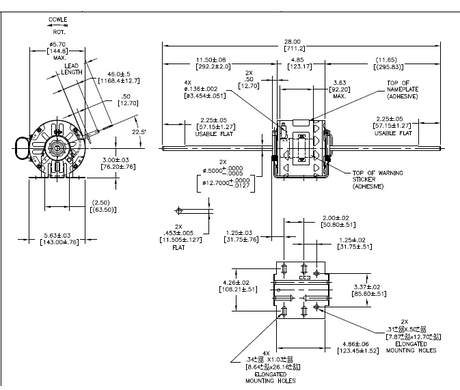 680P, OEM Replacement, 1/8Hp, 775 Rpm, 115V, 60 Hz, OAO, 680A,