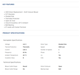 A225, 702111874, OEM Replacement Draft Inducer Blower, 115 Volts, 3200 RPM, OAO, 3,3'' DIAMETER