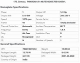 176,Century,1/4Hp,1075 rpm, 230V,1Ph, F48K92A01,Fr:48,FSE1026SF,FSE1026SV1, - HVAC ELECTRIC MOTOR - E-Motor Nations - electric motors - [product_tags]- motor electric - moteur électrique - moteurs - drive - replacement - venmar - hvac - méchoui - capacitor - condensateur - fan
