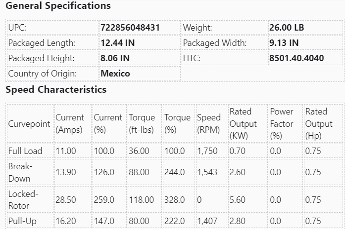 G156 ,MARATHON, 3/4Hp,1725 Rpm, 115/230Volts,Frame:56,ODP,056B17D2012, - HVAC ELECTRIC MOTOR - E-Motor Nations - electric motors - [product_tags]- motor electric - moteur électrique - moteurs - drive - replacement - venmar - hvac - méchoui - capacitor - condensateur - fan