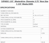 1VP40-1-1/8'',Masterdrive,Dia 3.75'',Bore 1-1/8'',Variable Pitch Adjustable, -  - E-Motor Nations - electric motors - [product_tags]- motor electric - moteur électrique - moteurs - drive - replacement - venmar - hvac - méchoui - capacitor - condensateur - fan