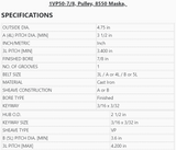 1VP50-7/8, Masterdrive,1VP SERIES SINGLE GROOVE,Variable pitch sheave, - PULLEY - E-Motor Nations - electric motors - [product_tags]- motor electric - moteur électrique - moteurs - drive - replacement - venmar - hvac - méchoui - capacitor - condensateur - fan