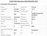 X1903, X903, Marathon, 1/2Hp, 1725 Rpm, 115V, Frame:48Z, 5KH32FNA499S, ODP - DIRECT DRIVE MOTOR - E-Motor Nations - electric motors - [product_tags]- motor electric - moteur électrique - moteurs - drive - replacement - venmar - hvac - méchoui - capacitor - condensateur - fan