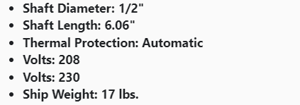 X086, Marathon, 1/3Hp, 825Rpm, 208-230V, fR:48Y, FSE1038SF, 48A8O2001 - HVAC ELECTRIC MOTOR - E-Motor Nations - electric motors - [product_tags]- motor electric - moteur électrique - moteurs - drive - replacement - venmar - hvac - méchoui - capacitor - condensateur - fan
