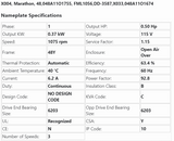X004, Marathon, 1/2Hp, 1075/3Spd, 115V, Fr:48, 048A11O1755, FML1056, X033, 048A11O1674 - DIRECT DRIVE MOTOR - E-Motor Nations - electric motors - [product_tags]- motor electric - moteur électrique - moteurs - drive - replacement - venmar - hvac - méchoui - capacitor - condensateur - fan