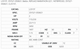 L3515T, Baldor, 2 Hp, 3450 Rpm, 115/230V, 145T, 35Y521-0506G1, I221, 145TBFR5303, MARATHON - SINGLE PHASE MOTORS - BALDOR - electric motors - [product_tags]- motor electric - moteur électrique - moteurs - drive - replacement - venmar - hvac - méchoui - capacitor - condensateur - fan