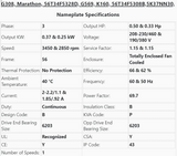 G308, Marathon, 1/2Hp, 3450 Rpm, 208-230/460V, Fr:56, 56T34F5328D,TEFC, - Electrical Motors - E-Motor Nations - electric motors - [product_tags]- motor electric - moteur électrique - moteurs - drive - replacement - venmar - hvac - méchoui - capacitor - condensateur - fan