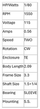 O6-R206 - 3.3″ DIAMETER MOTOR .56 AMP 115V CWOSE - HVAC ELECTRIC MOTOR - E-Motor Nations - electric motors - [product_tags]- motor electric - moteur électrique - moteurs - drive - replacement - venmar - hvac - méchoui - capacitor - condensateur - fan
