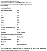 R1-R137 MOTOR 1/60HP REFRIGERATION, EVAPORATOR, COIL 3.3"DIA. 1550 RPM 115V COLDSTREAM - HVAC ELECTRIC MOTOR - ROTOM - electric motors - [product_tags]- motor electric - moteur électrique - moteurs - drive - replacement - venmar - hvac - méchoui - capacitor - condensateur - fan