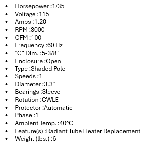 UB579, 1/30Hp, Blower , 7021-10314, Fasco, 3000 RPM, 120V, Omnidrive - BLOWER ASSEMLY - E-Motor Nations - electric motors - [product_tags]- motor electric - moteur électrique - moteurs - drive - replacement - venmar - hvac - méchoui - capacitor - condensateur - fan